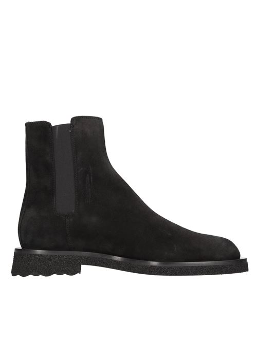 Stivaletti beatles in camoscio OFF-WHITE | OMID011F22LEA001010NERO